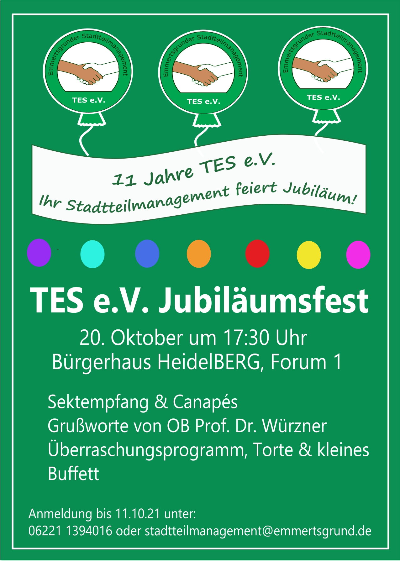 Jubiläumsfest des TES e.V. am 20. Oktober