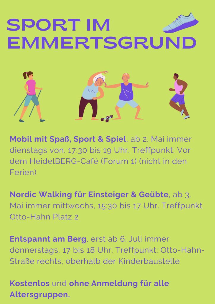 Sport im Park ist in die zweite Saison gestartet Emmertsgrund