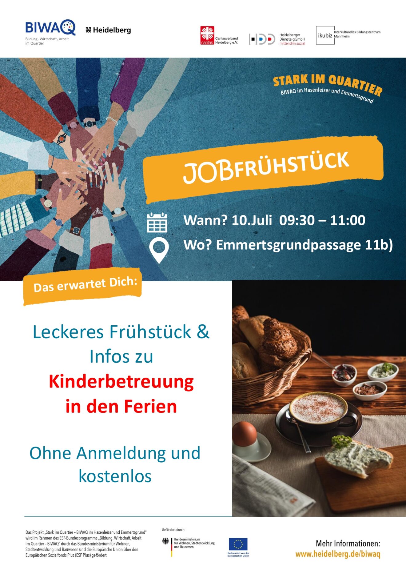 Wieder BIWAQ Jobfrühstück im Juli