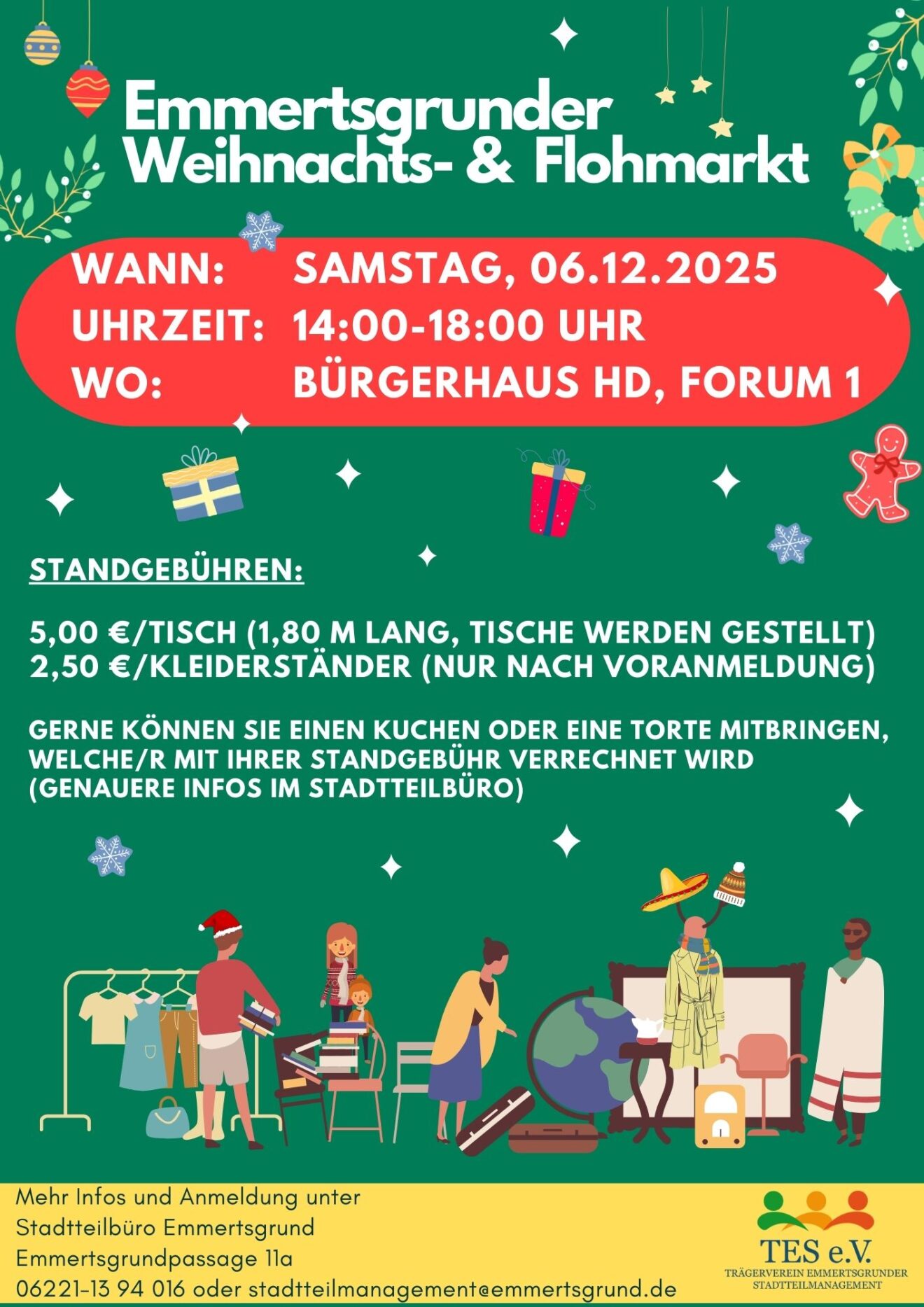 Wer möchte beim Weihnachts- und Flohmarkt einen Flohmarktstand machen?