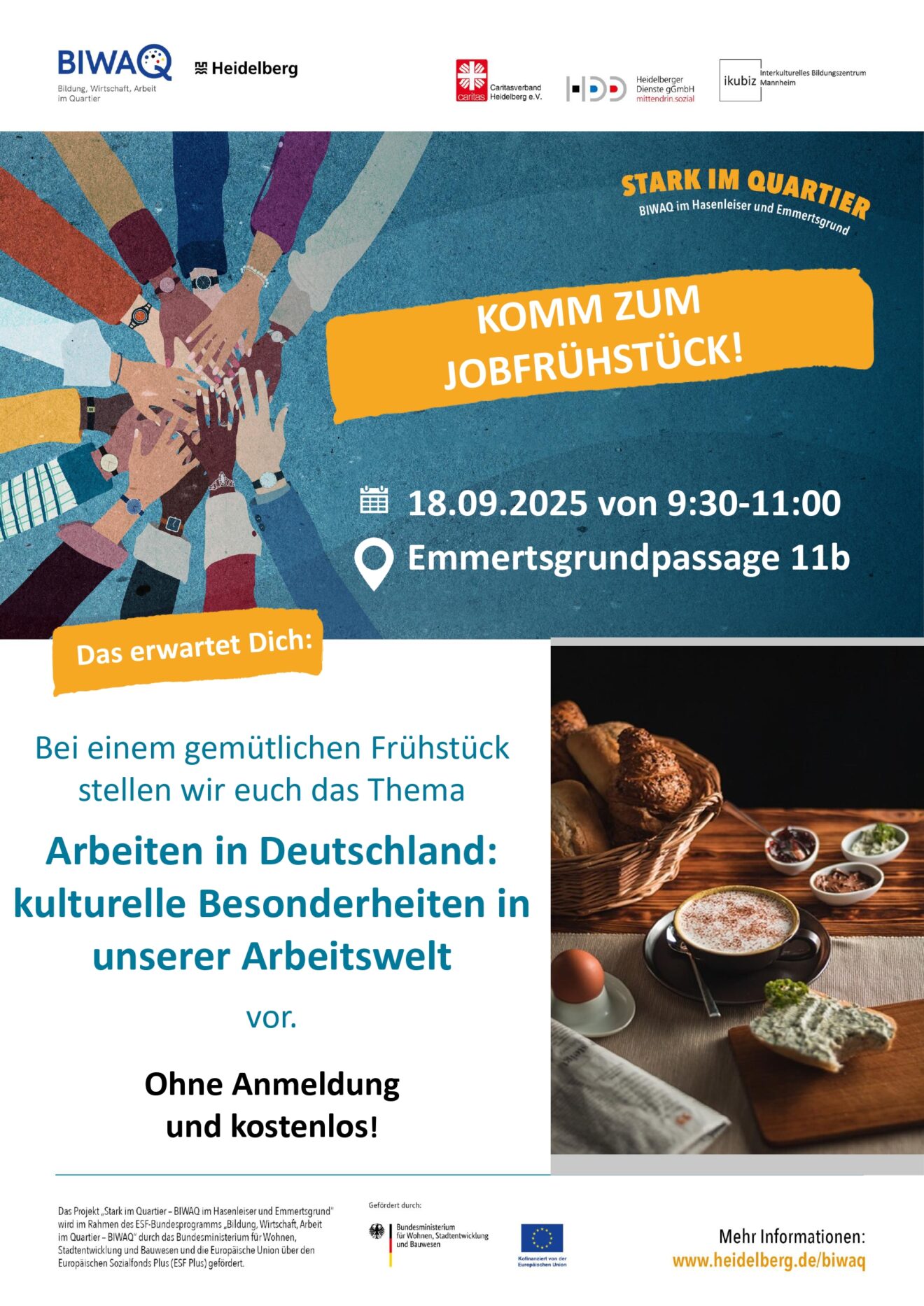 BIWAQ-Jobfrühstück und B2 Vorbereitungskurs