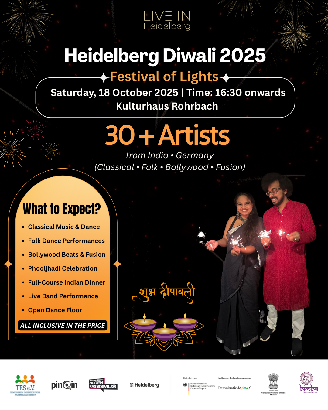 LIVE IN Heidelberg feiert Diwali: Ein Fest des Lichts, der Freude und der Gemeinschaft