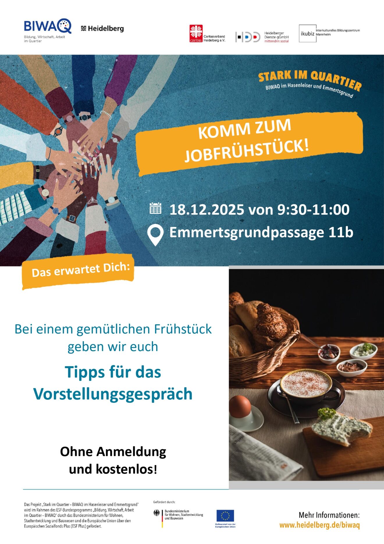 Letztes BIWAQ-Jobfrühstück in diesem Jahr