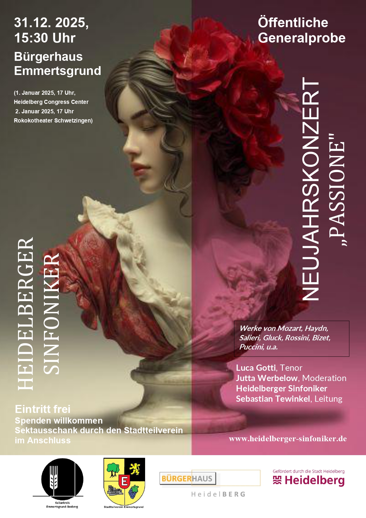 Festlicher Jahresabschluss mit der öffentlichen Generalprobe der Heidelberger Sinfoniker