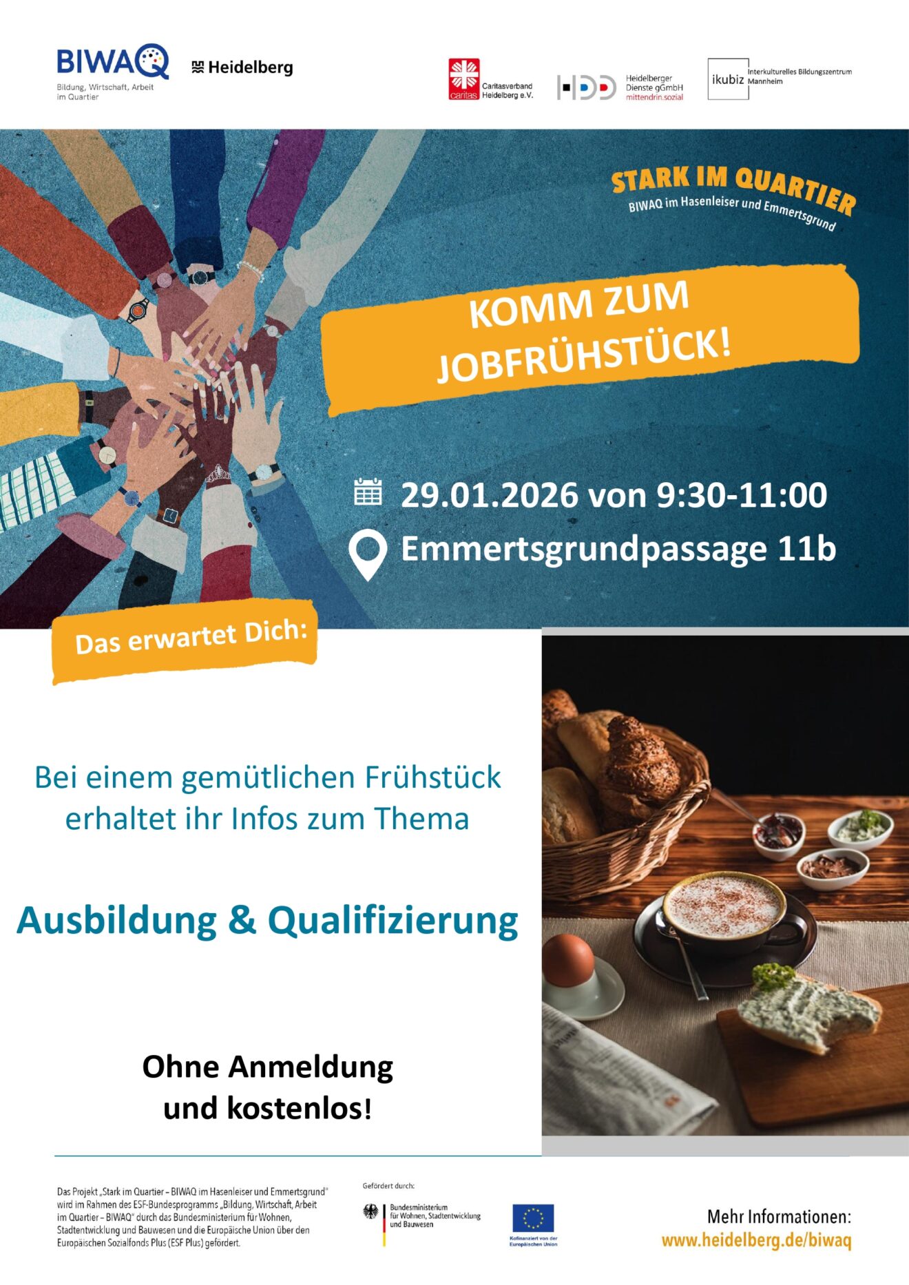 Erstes BIWAQ-Jobfrühstück im neuen Jahr