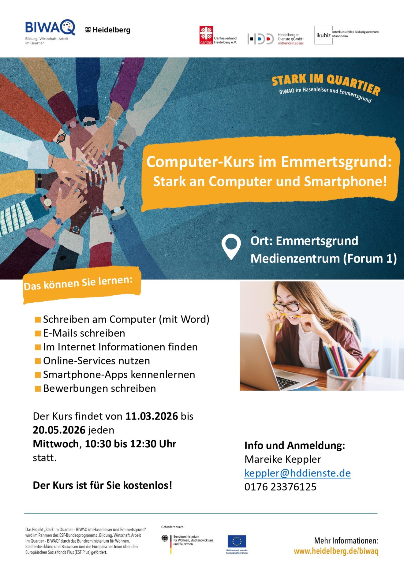 BIWAQ Computer-Kurs im Emmertsgrund