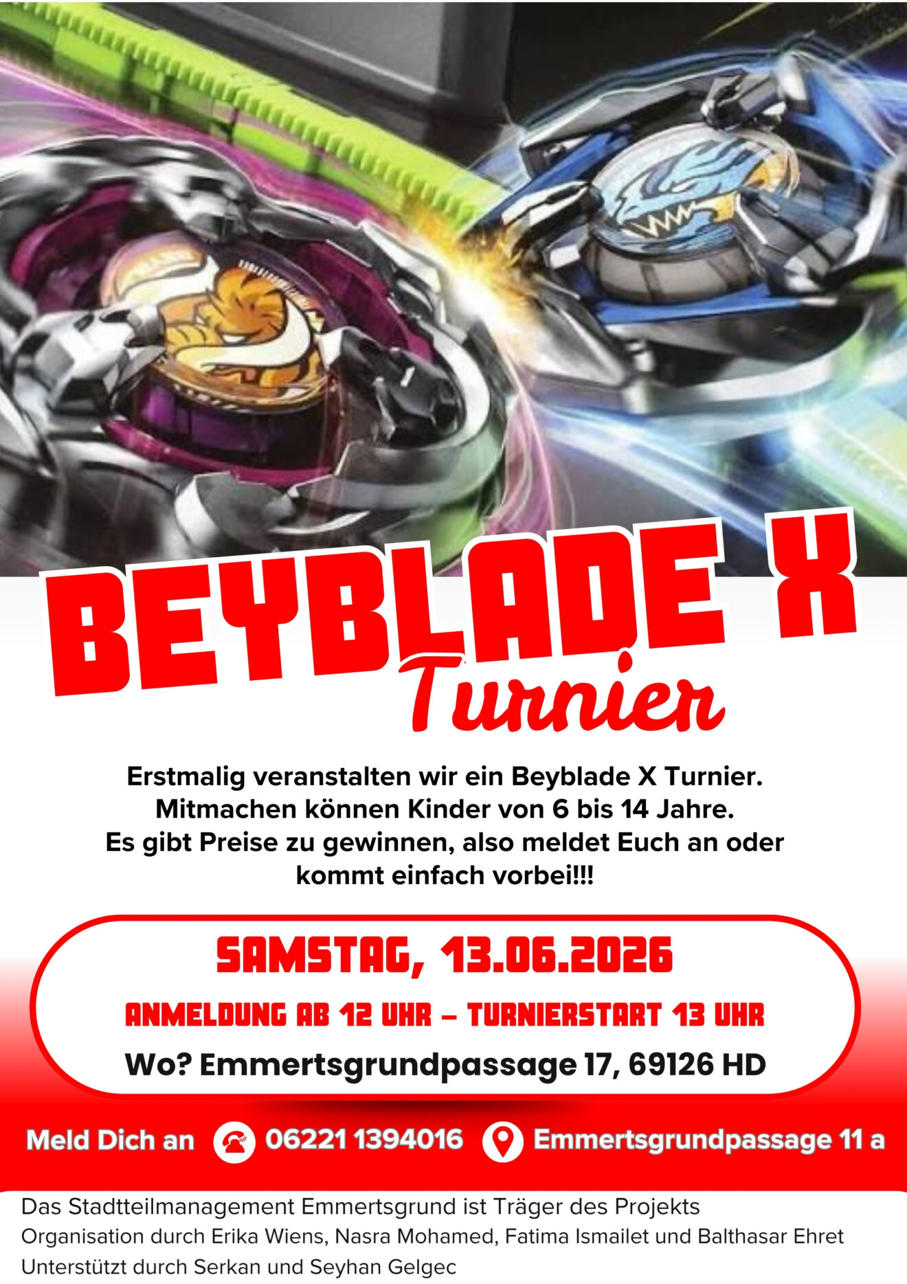 Erstmals Beyblade X Turnier im Emmertsgrund – Kinder kämpfen um Preise