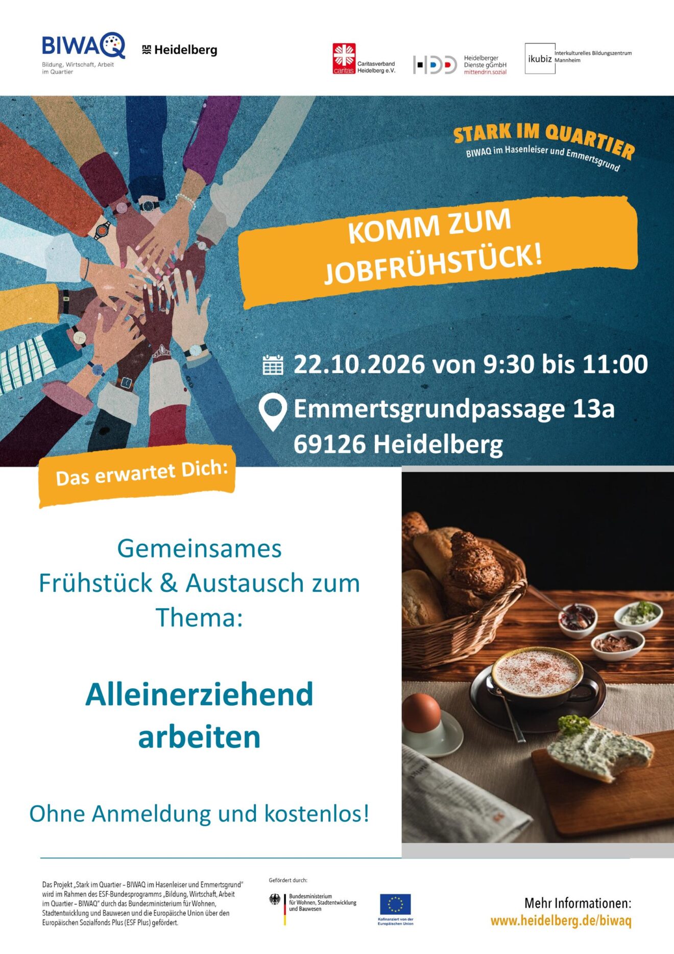 BIWAQ-Jobfrühstück im Oktober
